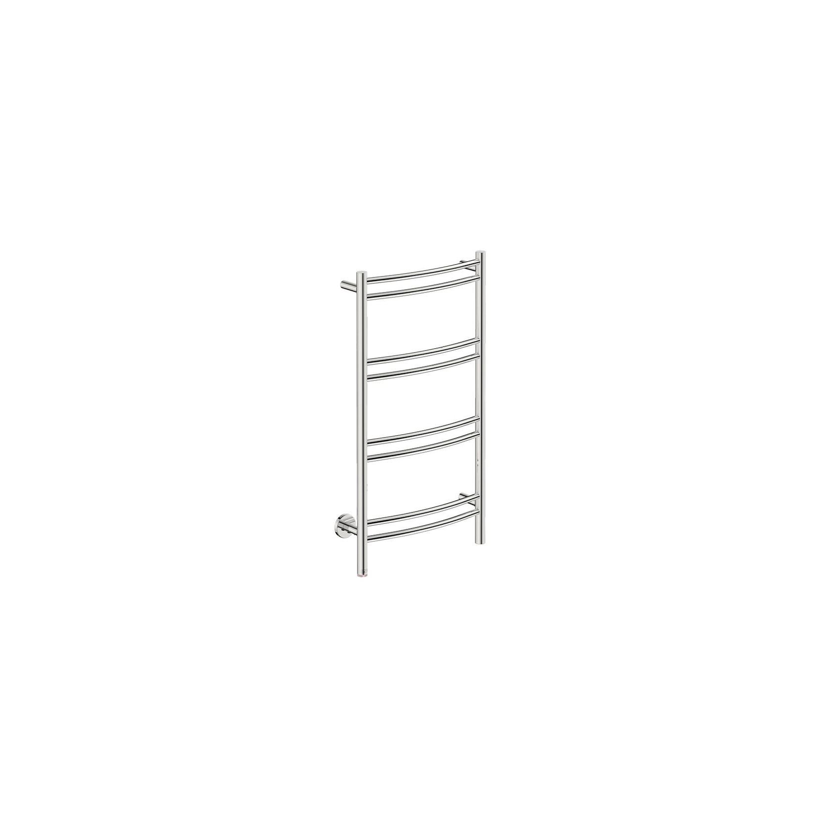 NATURAL 8 Bar 500mm Curved Heated Towel Rail with PTSelect Switch gallery detail image