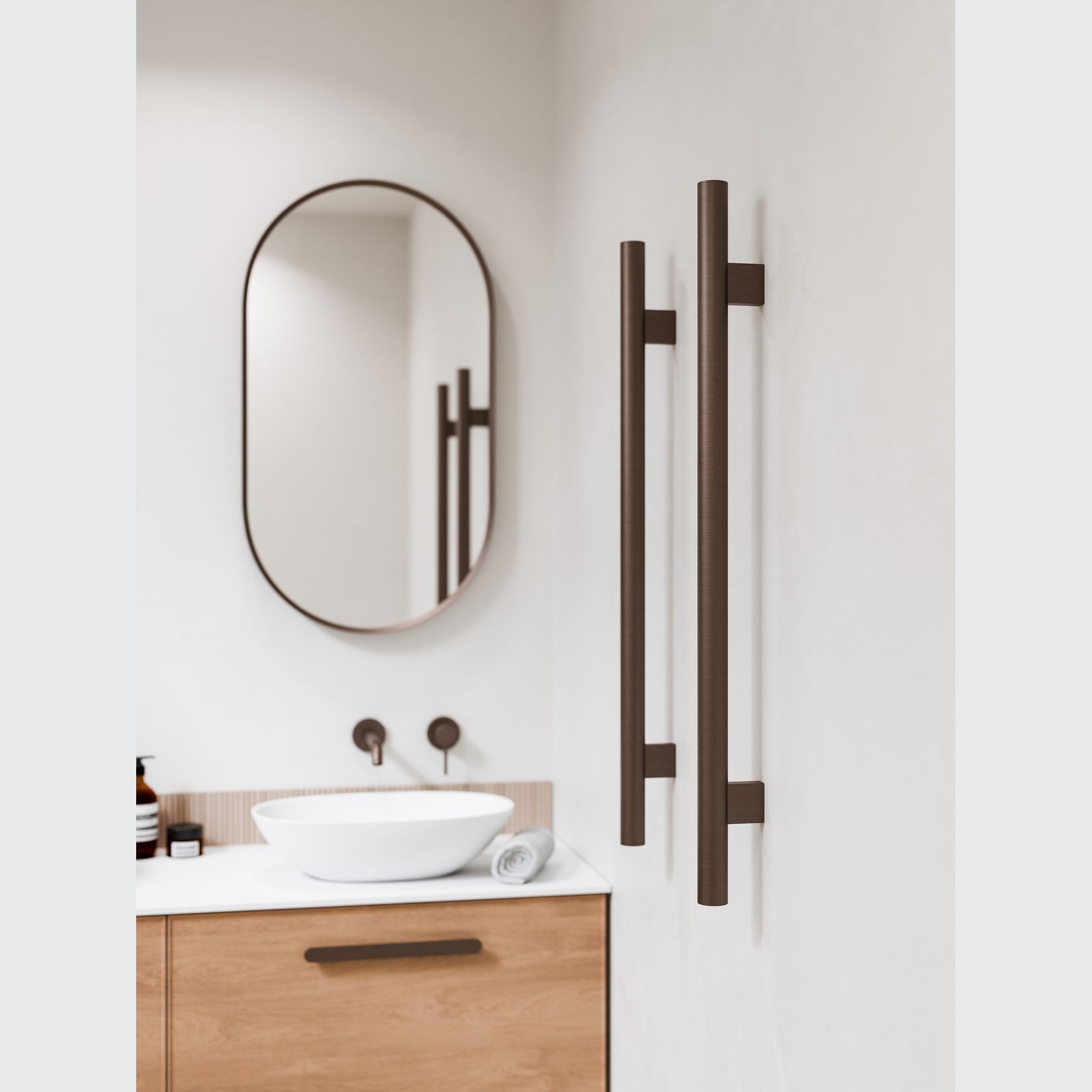 Code Nature 900 Vertical Heated Towel Rail Range gallery detail image