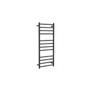 Round Towel Rail 240V 1200 x 500mm Satin Black gallery detail image