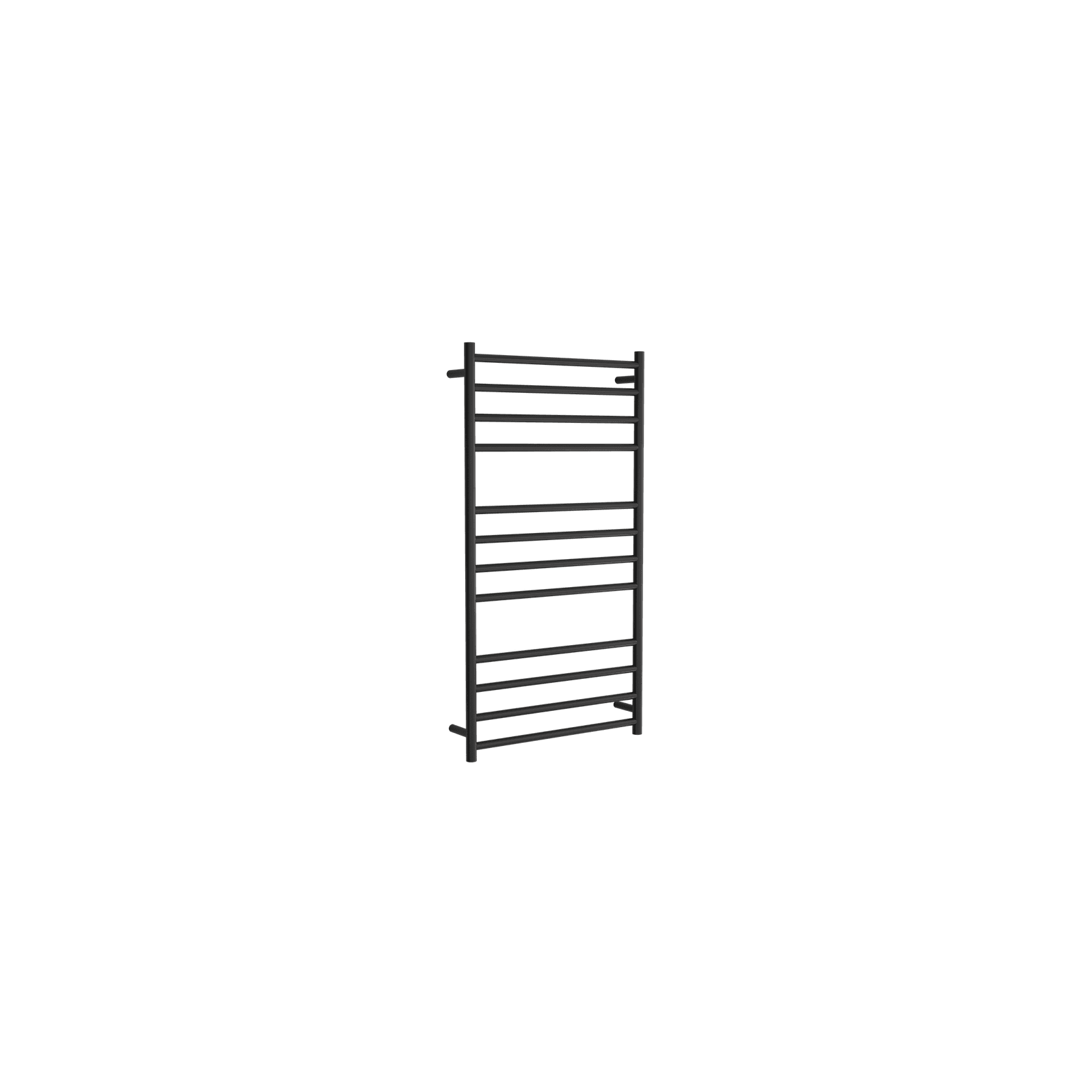 Round Towel Rail 240V 1200 x 650mm Satin Black gallery detail image