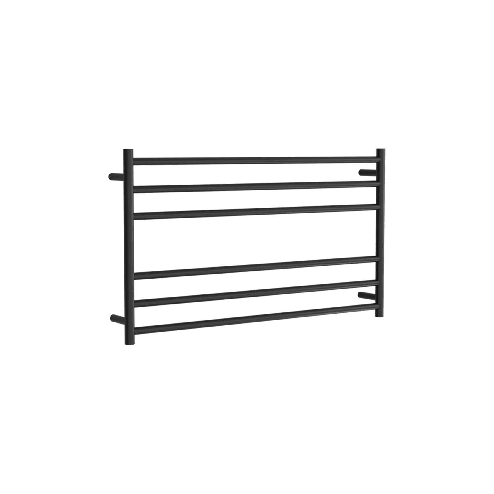 Round Towel Rail 240V 600 x 1050mm Satin Black gallery detail image
