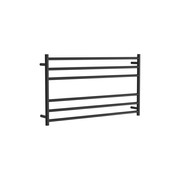 Round Towel Rail 240V 600 x 1050mm Satin Black gallery detail image