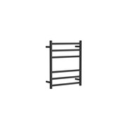 Round Towel Rail 240V 600 x 500mm Satin Black gallery detail image