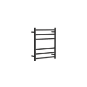 Round Towel Rail 240V 600 x 500mm Satin Black gallery detail image