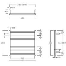 Round Towel Rail 240V 600 x 650mm Brushed Gold gallery detail image