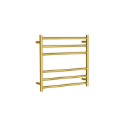 Round Towel Rail 240V 600 x 650mm Brushed Gold gallery detail image