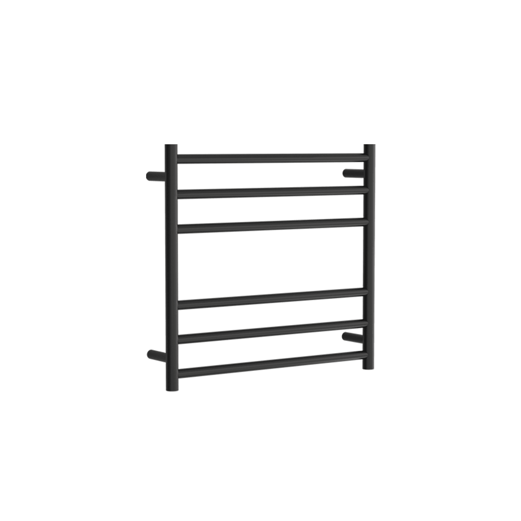 Round Towel Rail 240V 600 x 650mm Satin Black gallery detail image