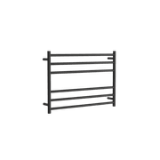 Round Towel Rail 240V 600 x 850mm Satin Black gallery detail image