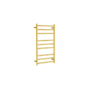 Round Towel Rail 240V 900 x 500mm Brushed Gold gallery detail image