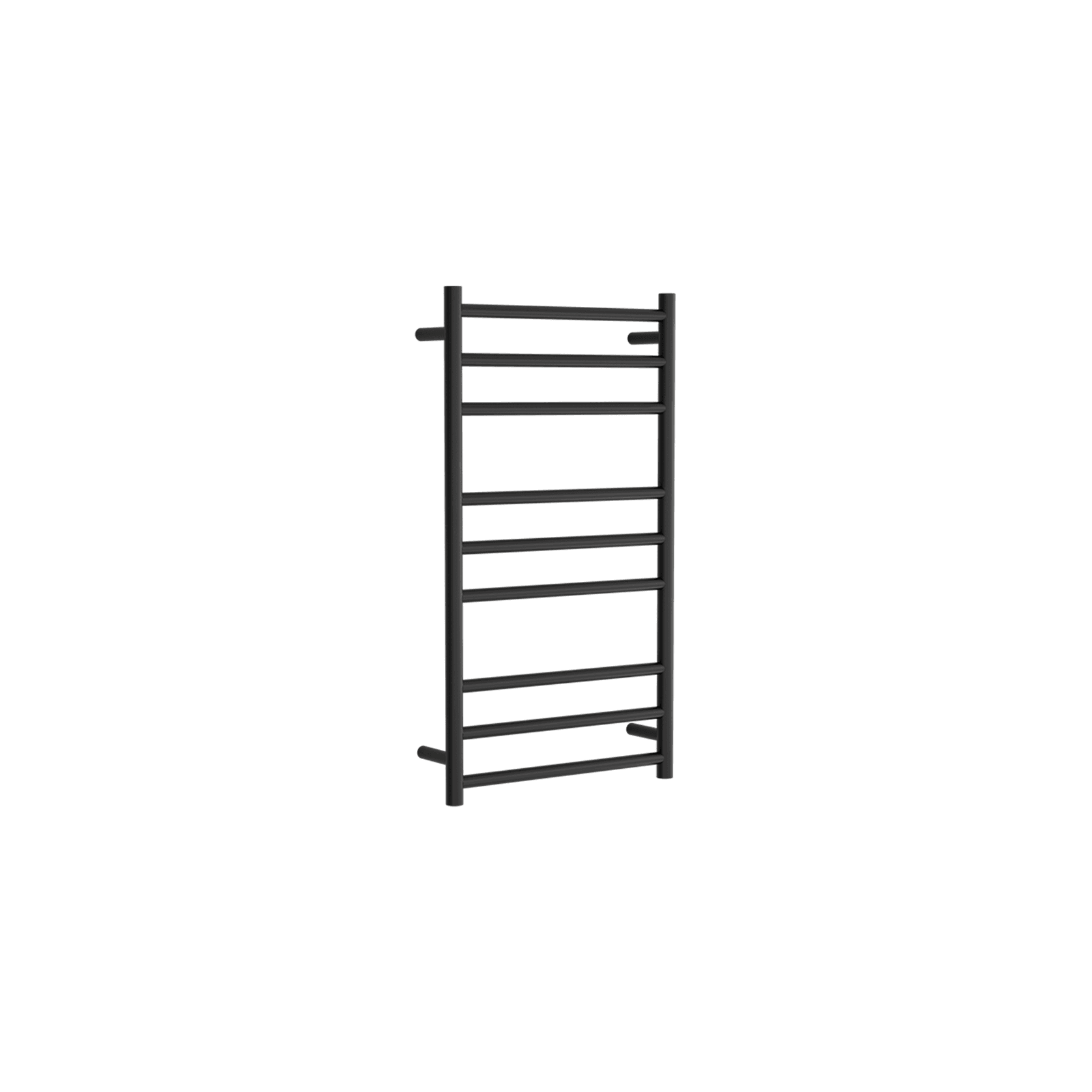 Round Towel Rail 240V 900 x 500mm Satin Black gallery detail image