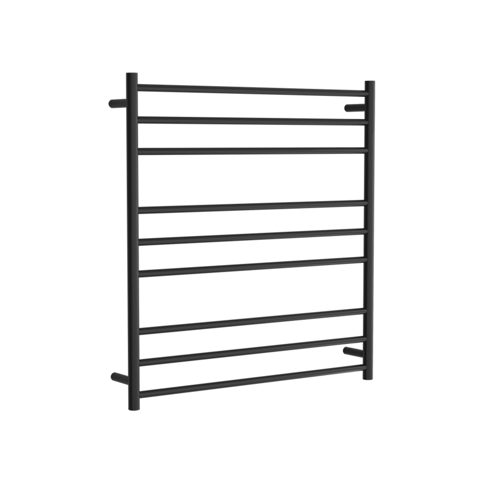 Round Towel Rail 240V 900 x 850mm Satin Black gallery detail image