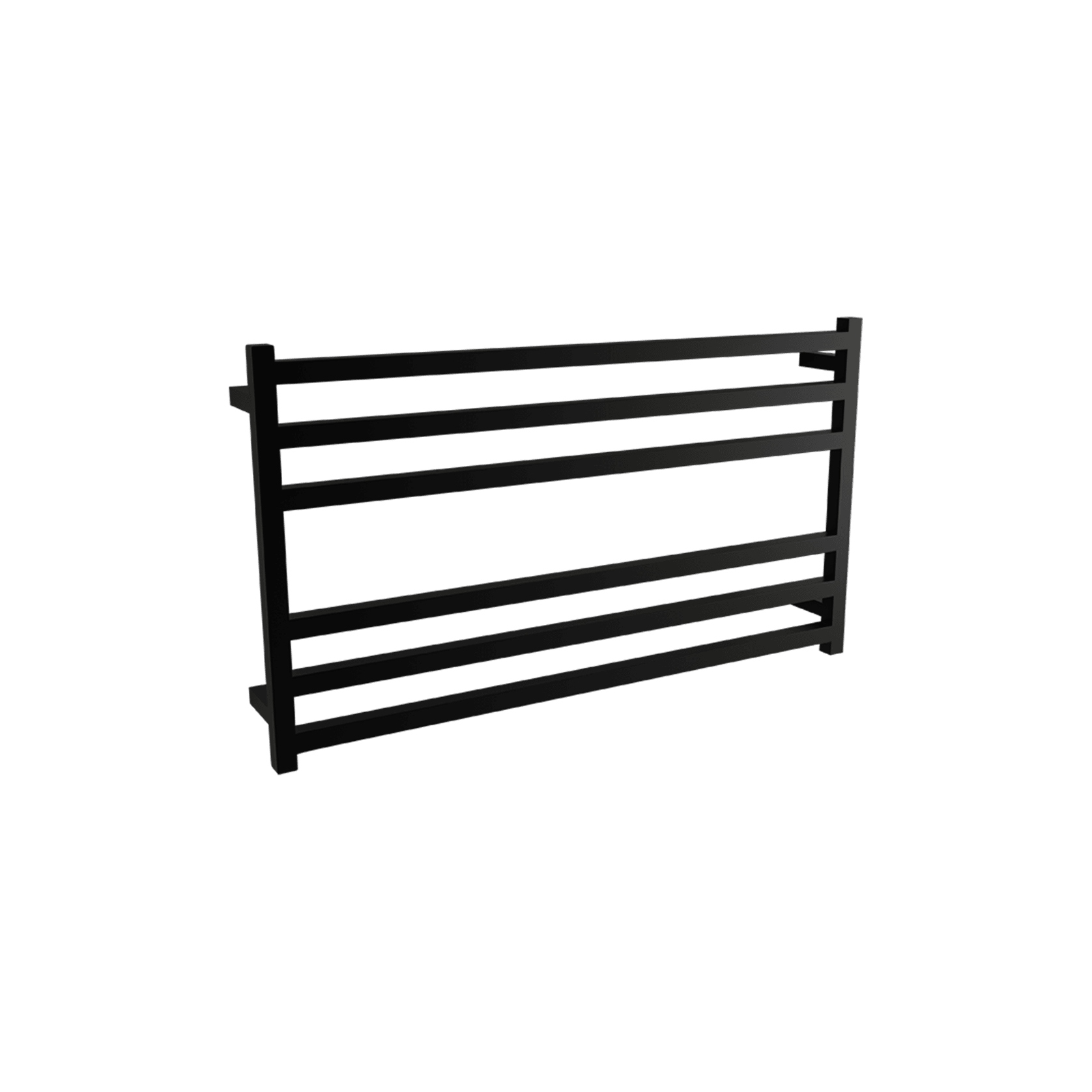 Square Towel Rail 240V 600 x 1050mm Satin Black gallery detail image