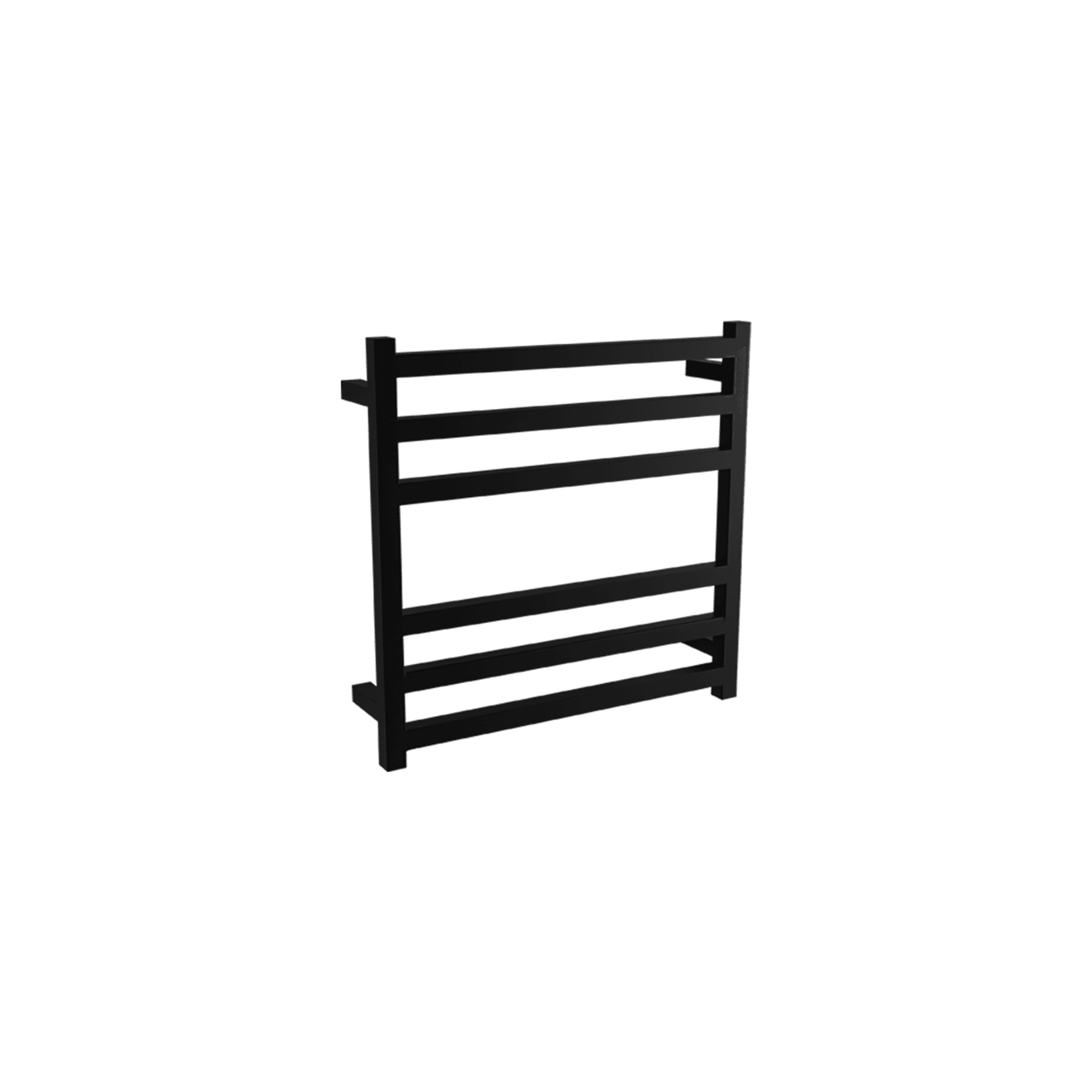 Square Towel Rail 240V 600 x 650mm Satin Black gallery detail image
