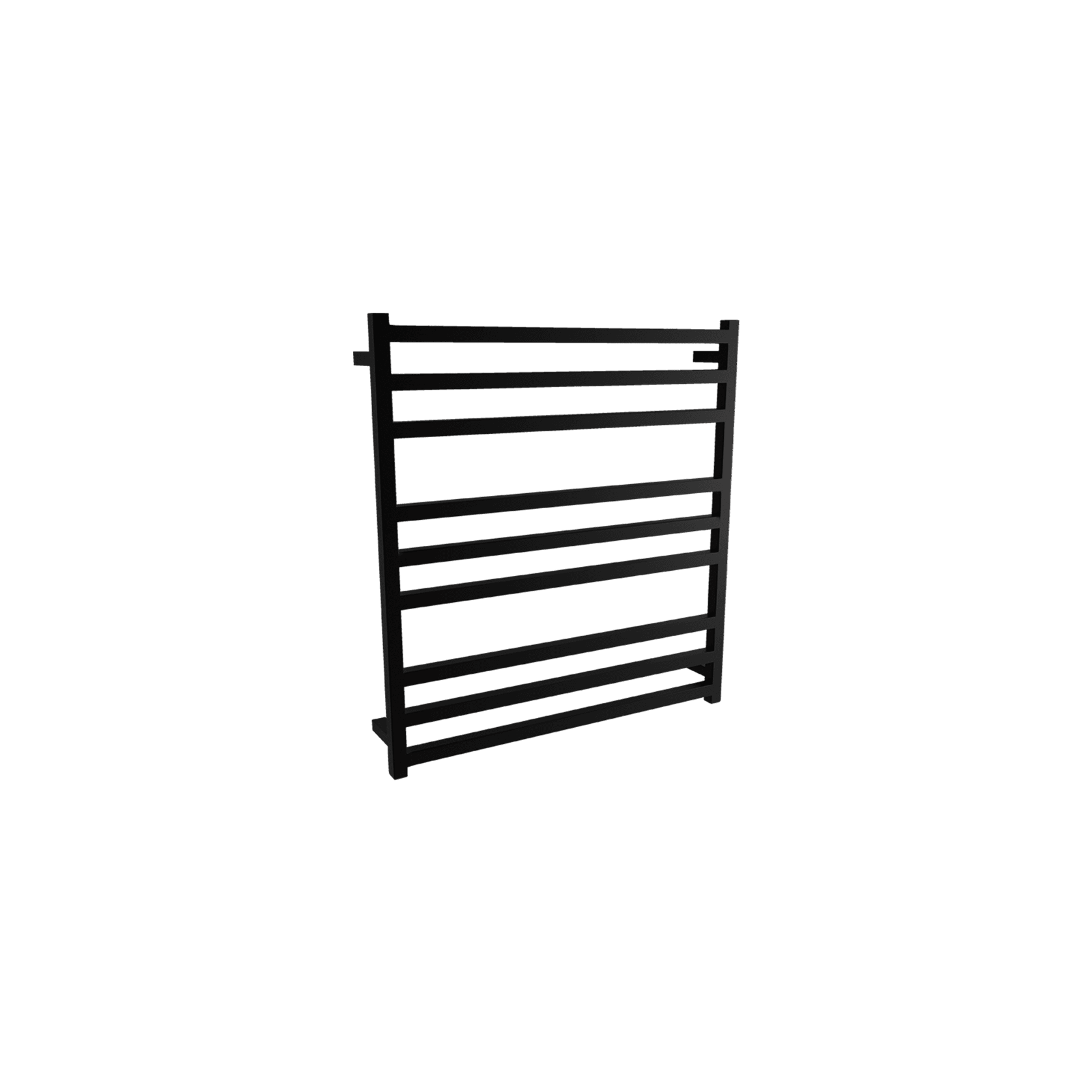 Square Towel Rail 240V 900 x 850mm Satin Black gallery detail image