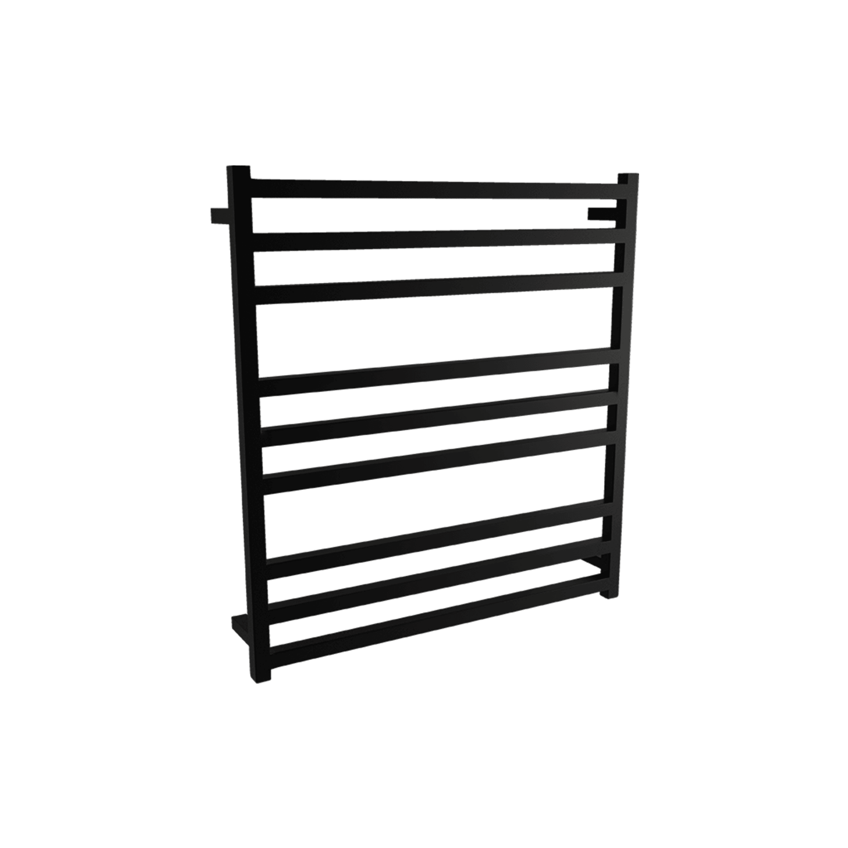 Square Towel Rail 240V 900 x 850mm Satin Black gallery detail image
