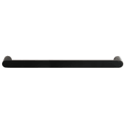 Towel Rail Single Bar Round 12V 850mm Satin Black gallery detail image