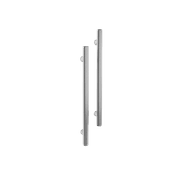 Vertical Single Towel Bar Round 12V Brushed Stainless gallery detail image