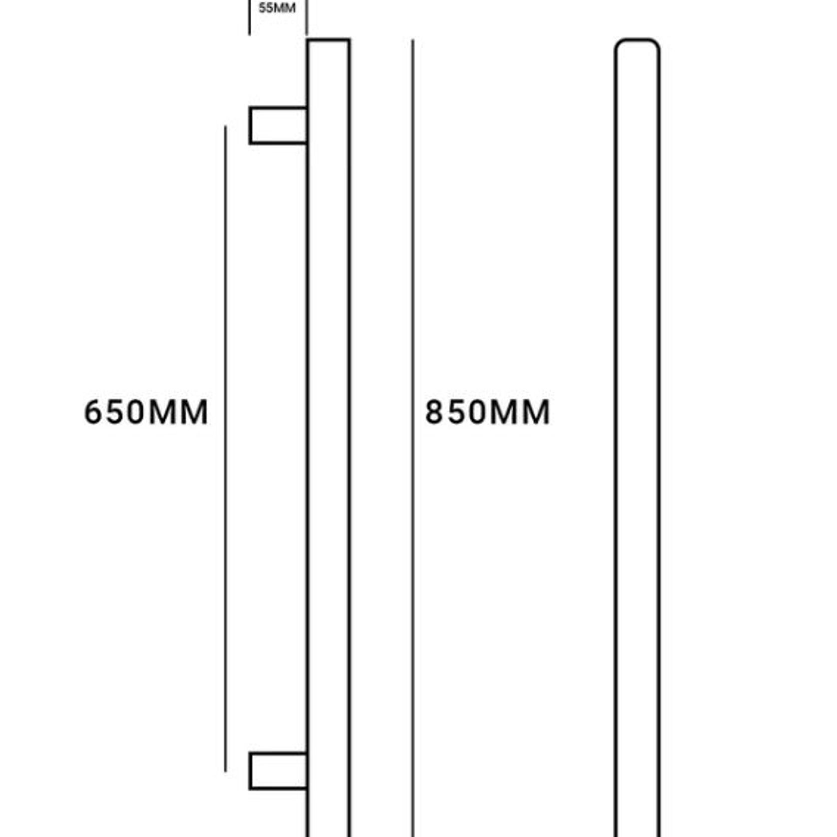 Vertical Single Towel Bar Square 12V Satin Black gallery detail image
