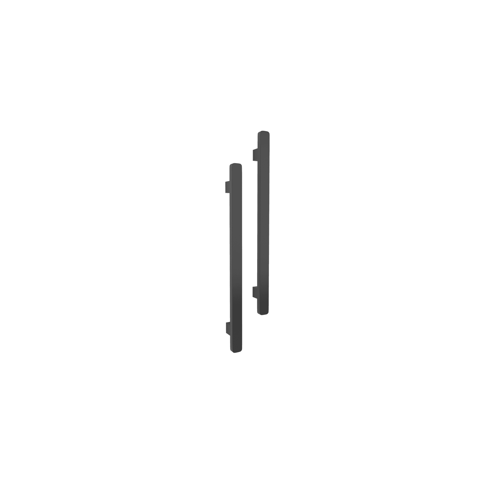 Vertical Single Towel Bar Square 12V Satin Black gallery detail image