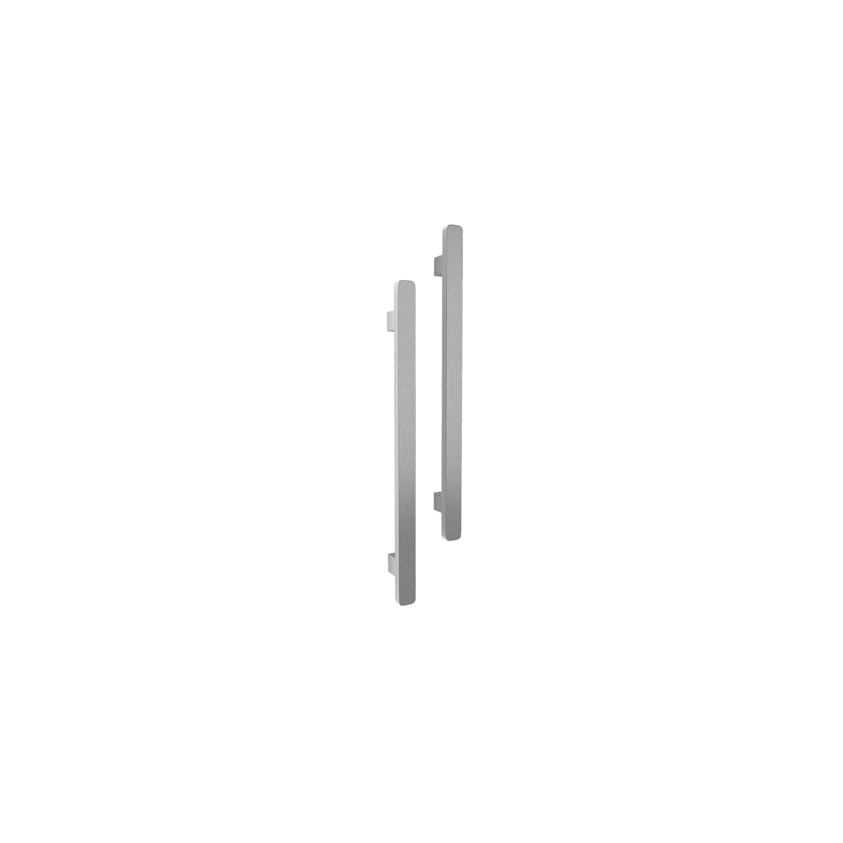 Vertical Single Towel Bar Square 12V Brushed Stainless gallery detail image