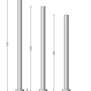 Code Pure Freestanding Heated Towel Rail 1100mm gallery detail image