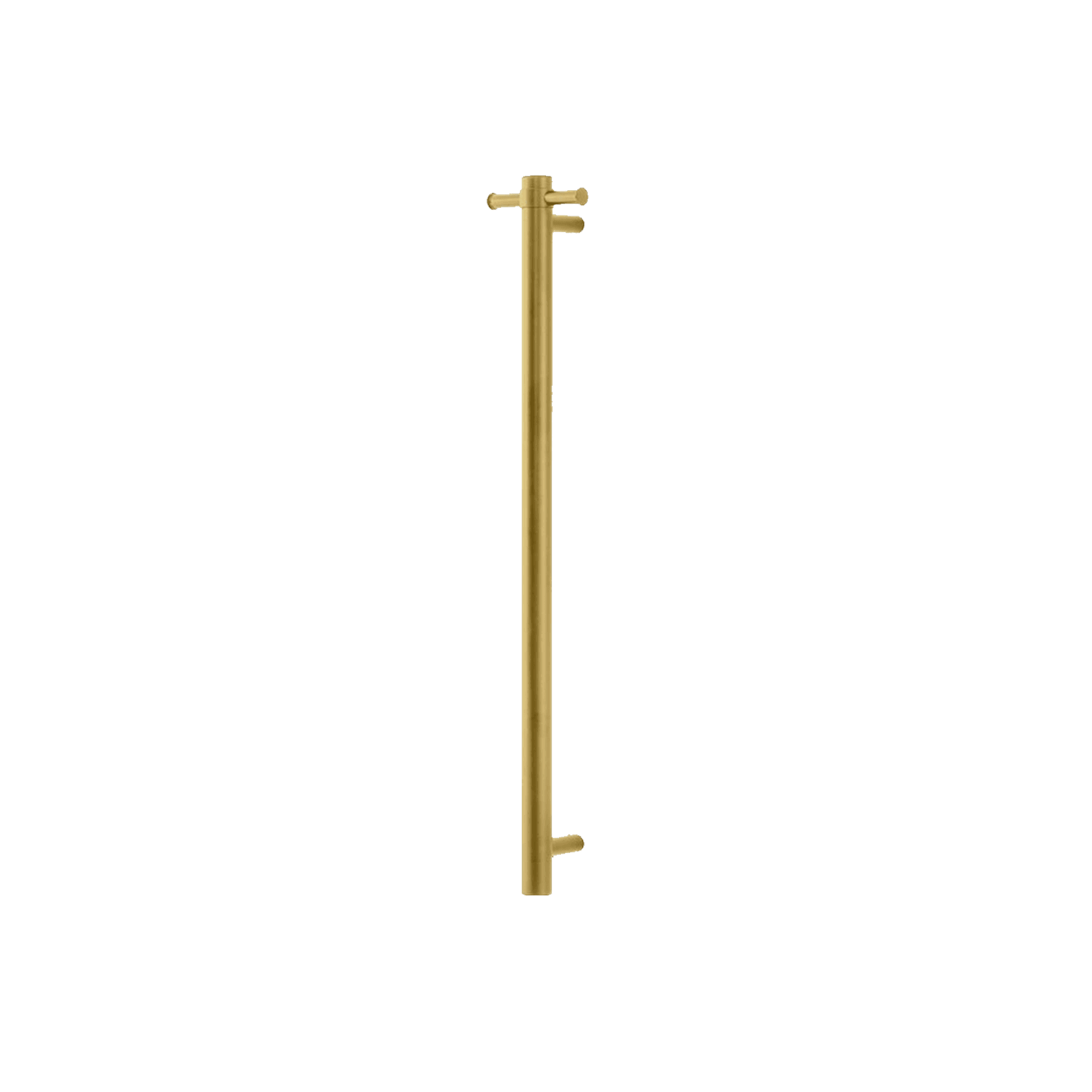 Vertical Heated Towel Rail Brushed Brass gallery detail image