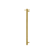 Vertical Heated Towel Rail Brushed Brass gallery detail image