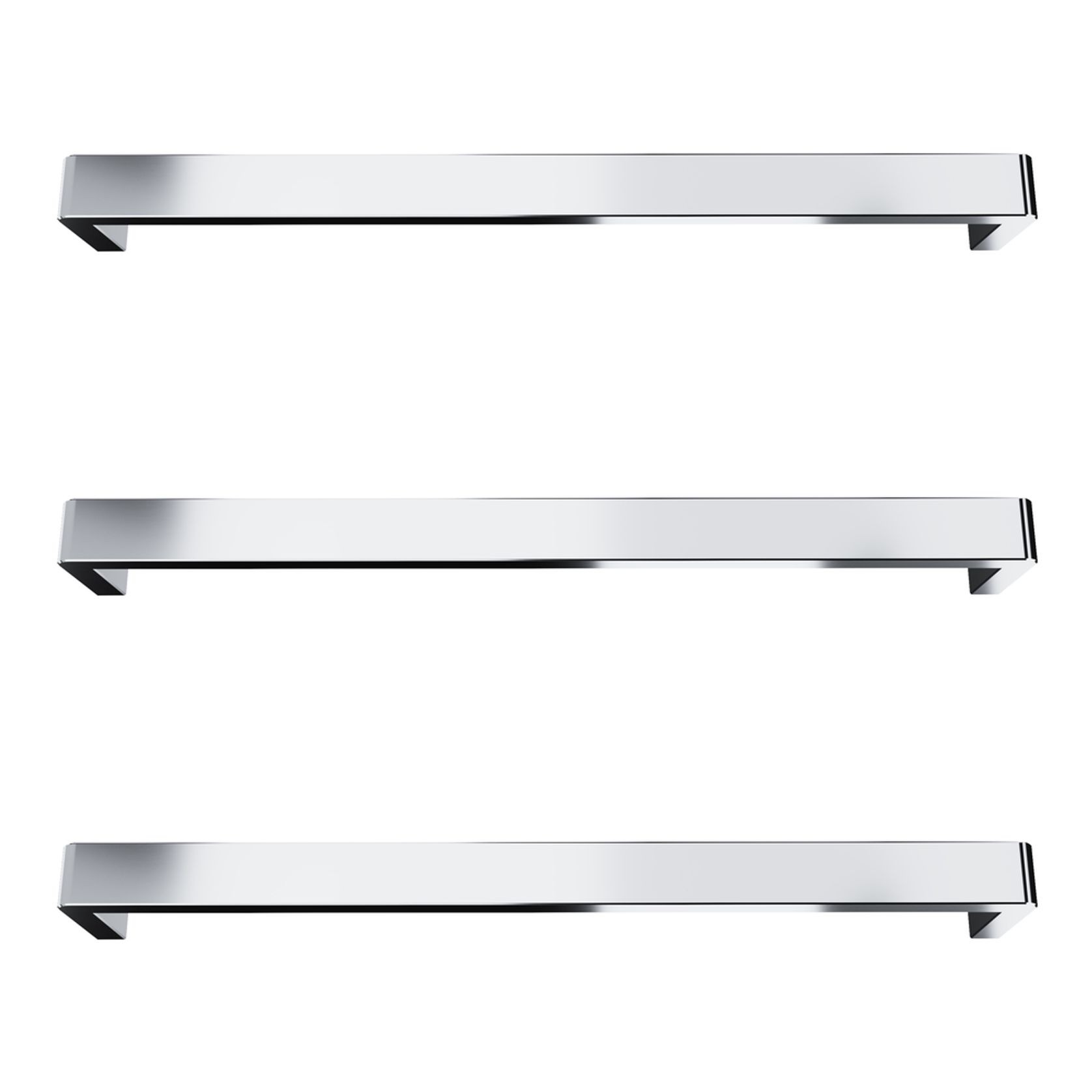 Vera Rounded Heated Towel Bar - 632mm gallery detail image
