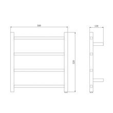 OX04.S.HTR | Heated Towel Rack - Square gallery detail image
