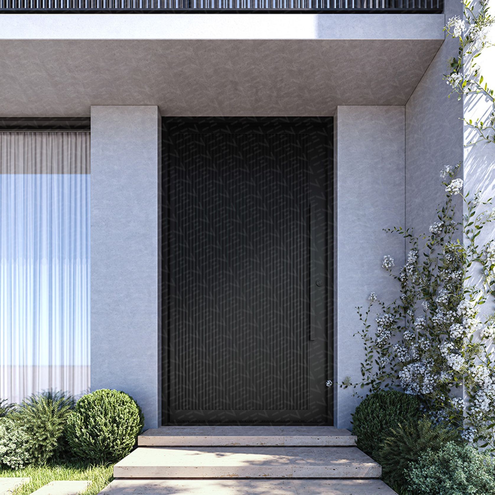 Batten Pivot Entry Door Left - Galvanised FWA50 gallery detail image