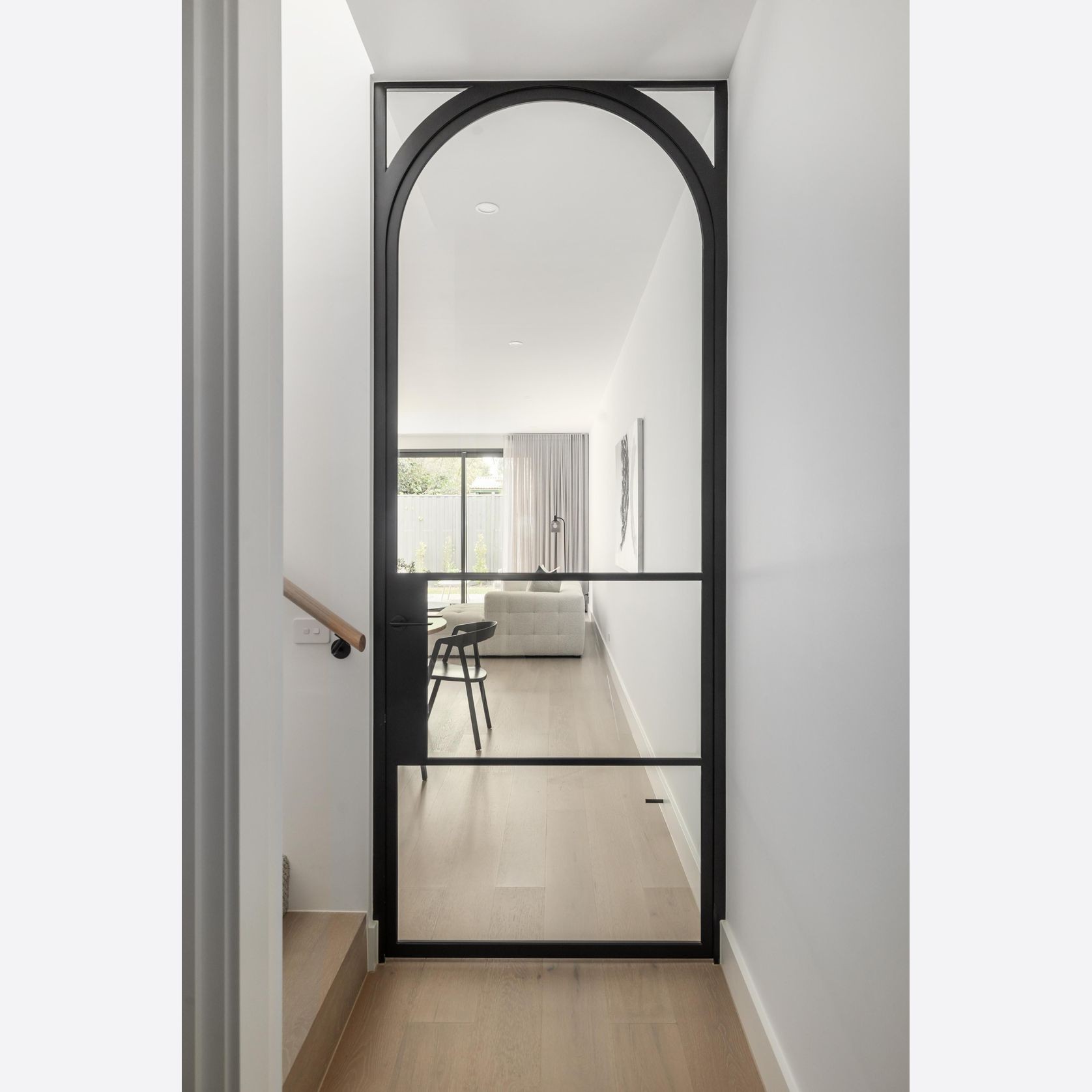 Arch Steel Frame Glass Hinge Doors - Galvanised FPS50 gallery detail image