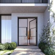Steel Glass External Hinge Doors - Galvanised FPS50 gallery detail image