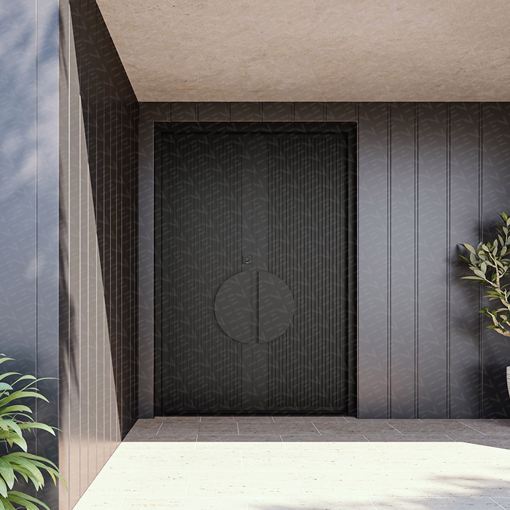 Batten Hinge Entry Double Doors Left - Galvanised FWA50 gallery detail image