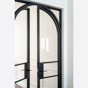 Arch Steel Frame Glass Hinge Doors - Galvanised FPS50 gallery detail image
