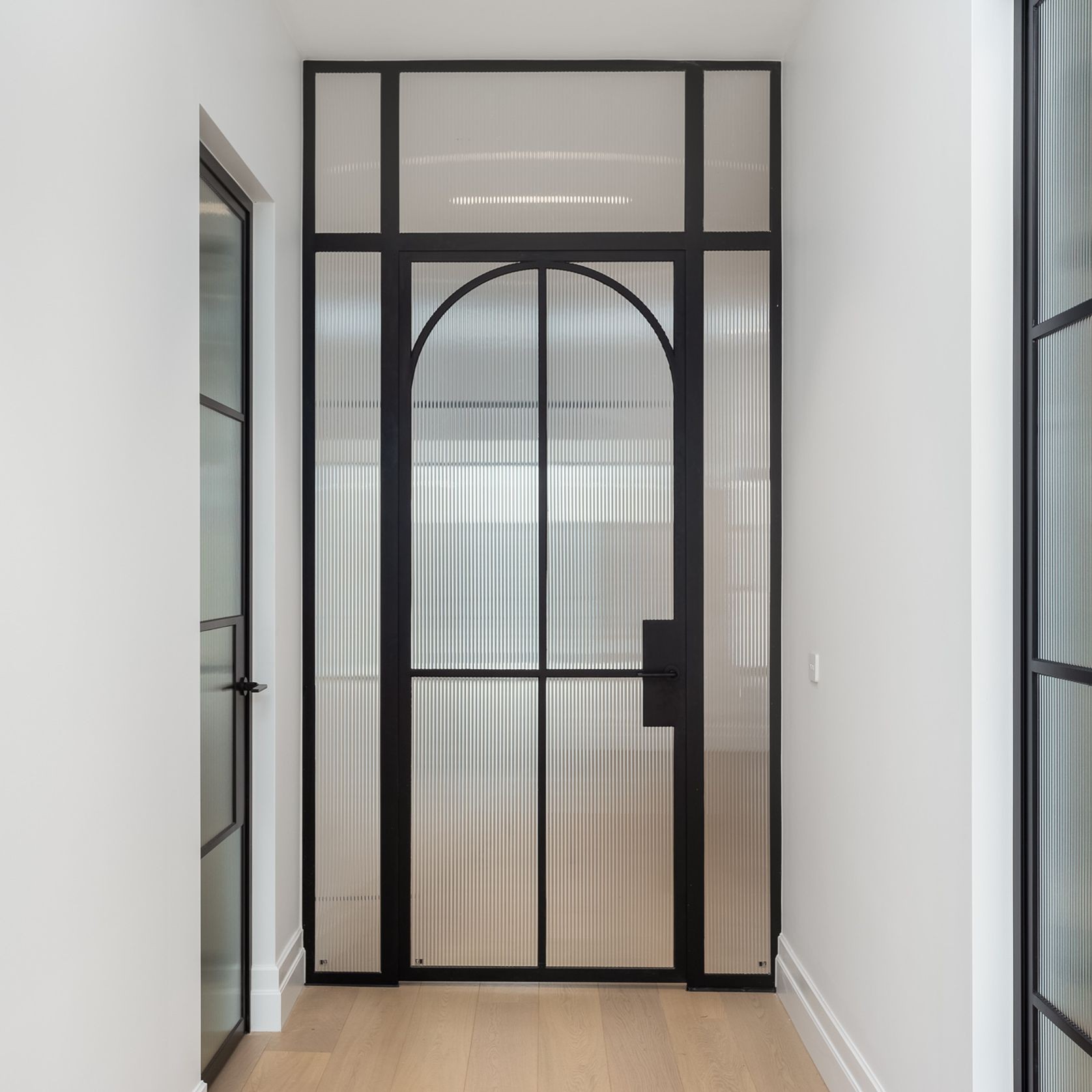 Steel Frame Glass Hinge Doors  - Galvanised FPS50 gallery detail image