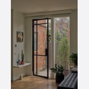 Steel Frame Glass Hinge Doors  - Galvanised FPS50 gallery detail image