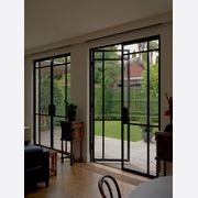 Steel Frame Glass Hinge Doors  - Galvanised FPS50 gallery detail image