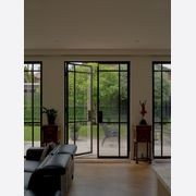 Steel Frame Glass Hinge Doors  - Galvanised FPS50 gallery detail image