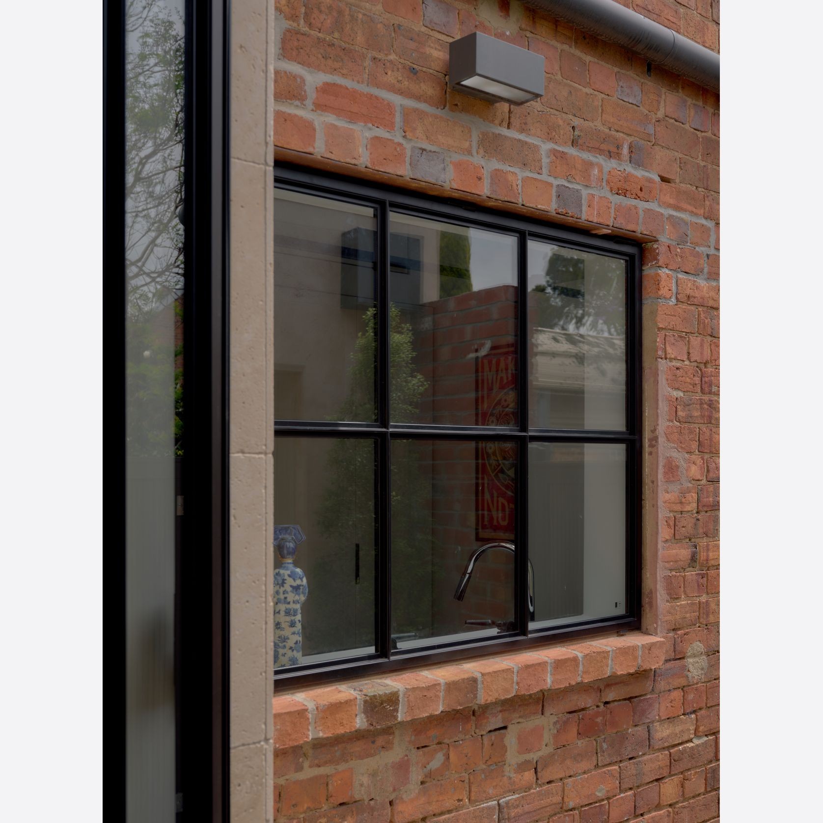 Steel Frame Glass Hinge Doors  - Galvanised FPS50 gallery detail image