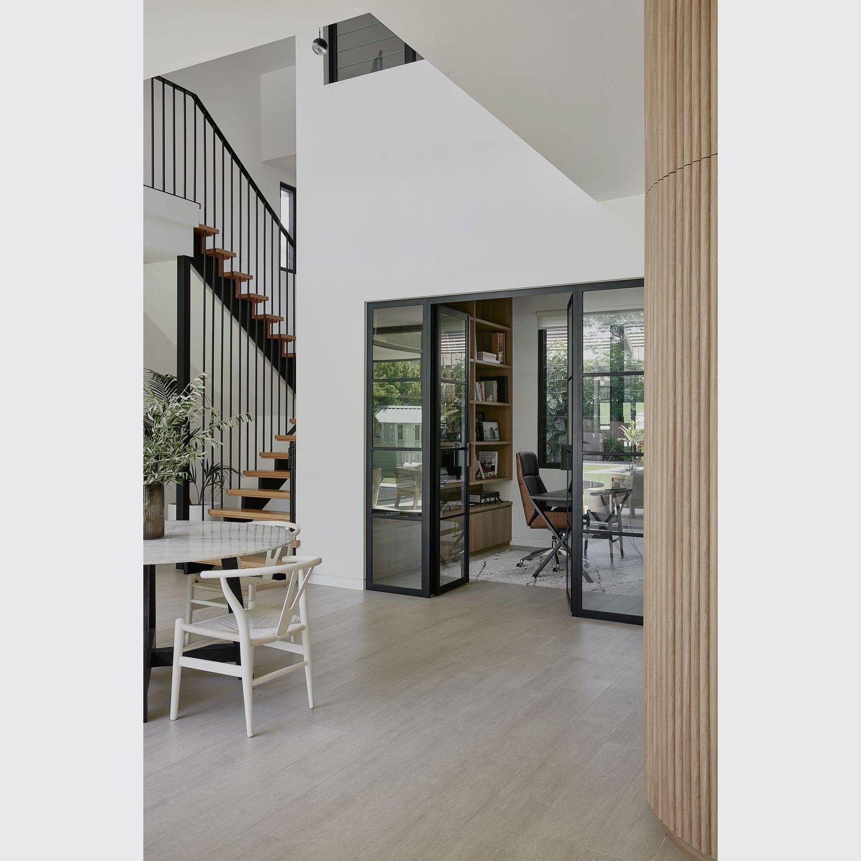 Steel Frame Glass Hinge Doors  - Galvanised FPS50 gallery detail image