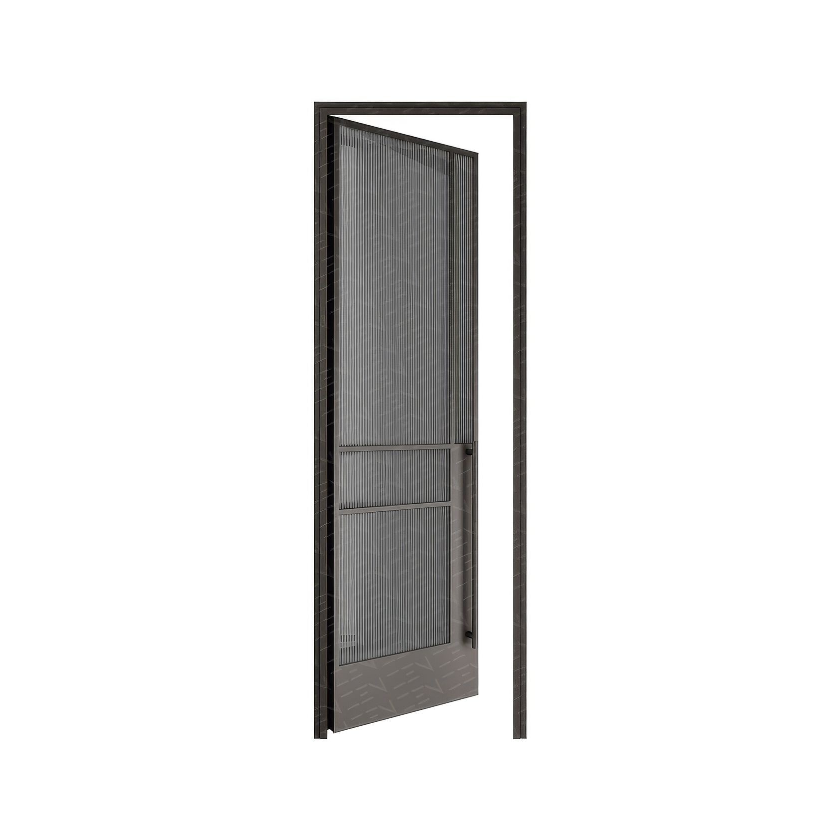 Steel Frame Glass Hinge Door Internal - Galvanised W40 gallery detail image