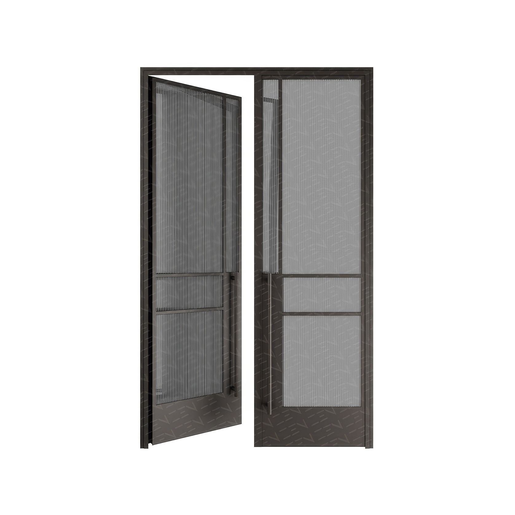 Steel Frame Double Door Internal left - Galvanised W40 gallery detail image