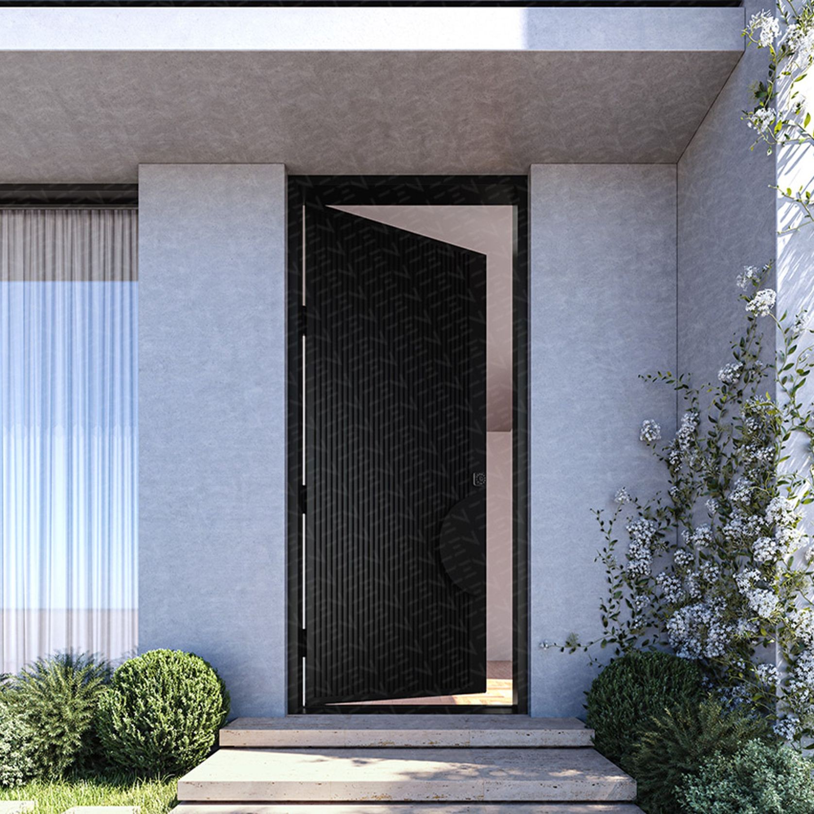 Batten Hinge Entry Double Doors Left - Galvanised FWA50 gallery detail image