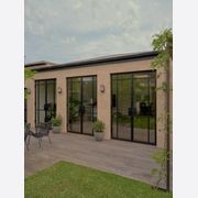Steel Frame Glass Hinge Doors  - Galvanised FPS50 gallery detail image