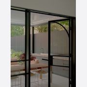 Arch Steel Frame Glass Hinge Doors - Galvanised FPS50 gallery detail image