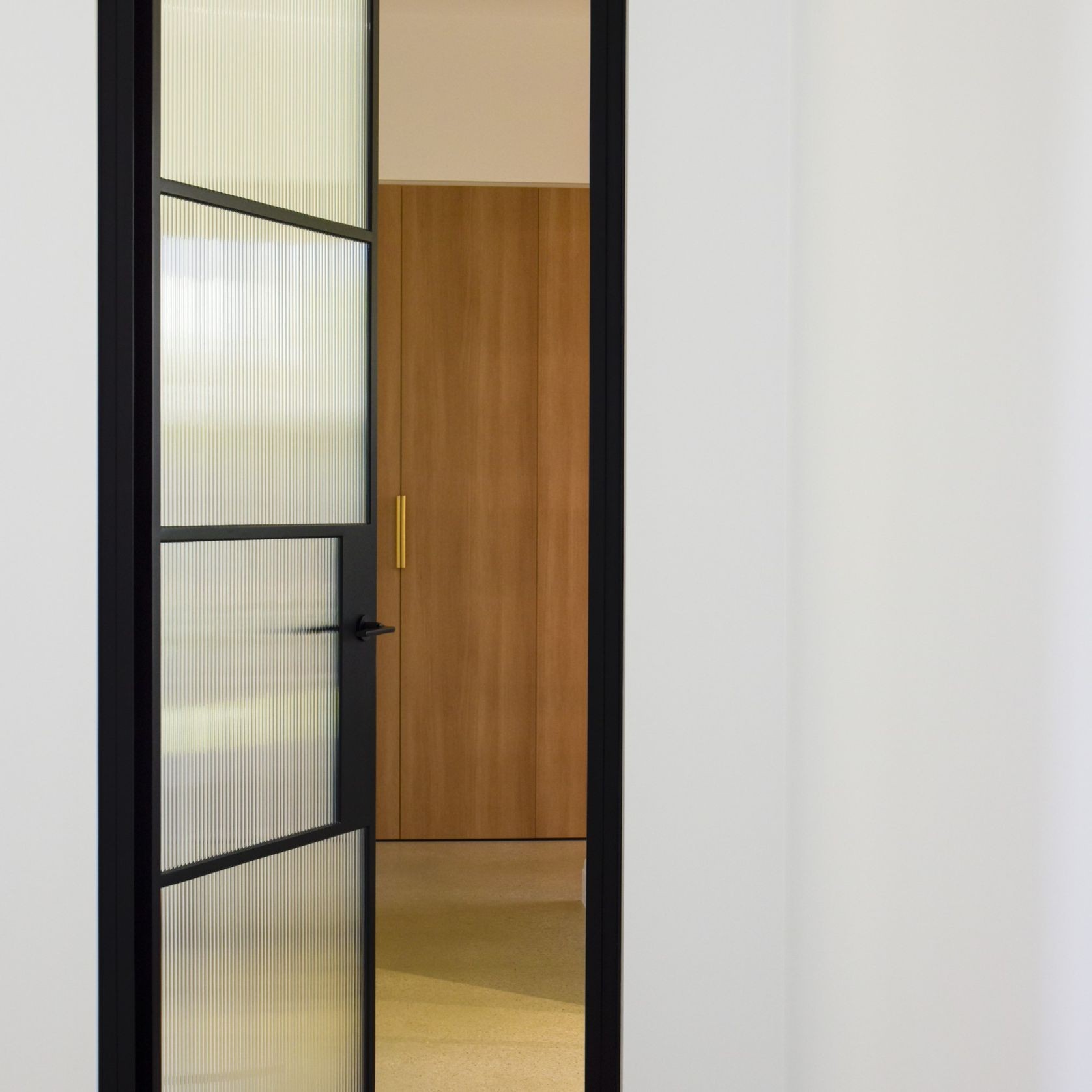 Steel Frame Glass Hinge Doors - Galvanised W40 gallery detail image