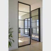 Steel Frame Glass Hinge Doors - Galvanised W40 gallery detail image