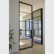 Steel Frame Glass Hinge Doors - Galvanised W40 gallery detail image