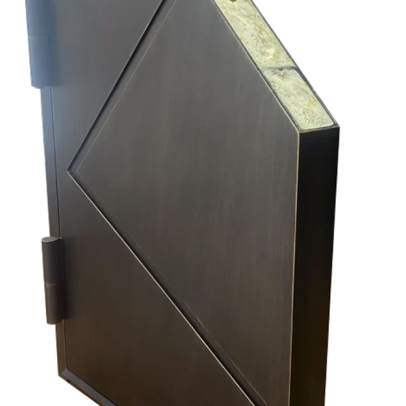 Iron Batten Hinge Entry Doors - Galvanised gallery detail image