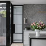 Steel Frame Glass Hinge Doors - Galvanised FPS50 gallery detail image